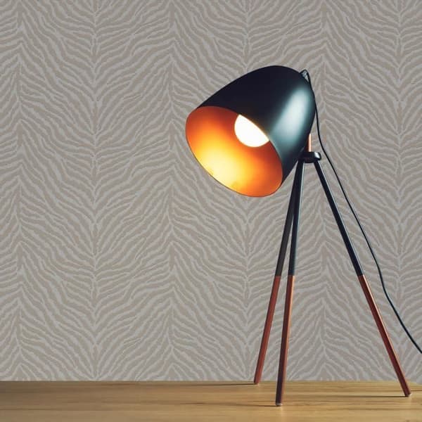 Tapet djur Gino M1-No.2871 | Non-woven tapet | Beige | Vit | Mönster av djurpäls