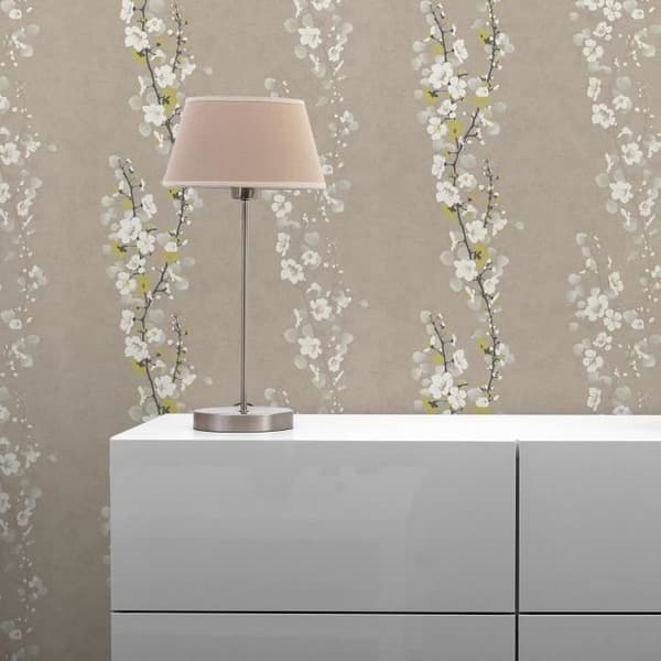 Tapet blommor Lenni M1-No.3757 | Non-woven tapet | Beige | Vit | Blommig | Natur