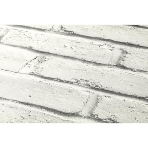 Vit väggpapper i gråvit sten 358562 10,05 x 0,53 meter | Vackra väggar | non-woven tapet med stenutseende