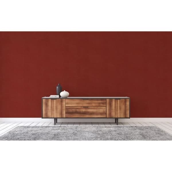 Enfärgad tapet M1-No.3755 | Non-woven tapet | Röd | Enfärgad