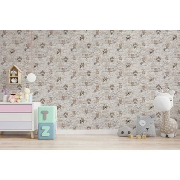 Tapet sten Luano M1-No.2853 | Tapet | Taupe | Grå | Stenutseende | Stenvägg