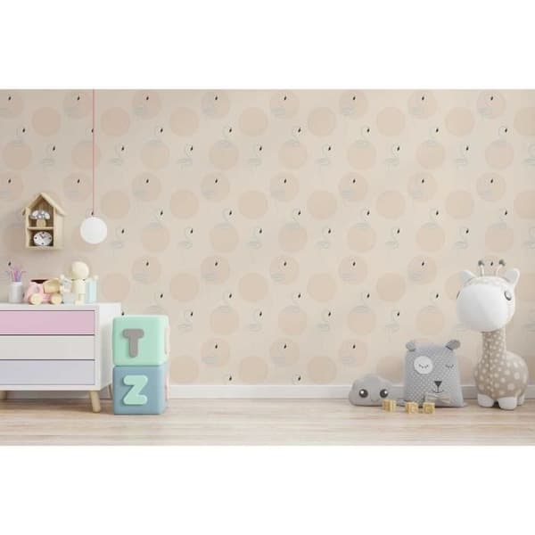 Tapet djur Gino M1-No.2862 | Vinyltapet | Beige | Silver | Flamingo | Natur