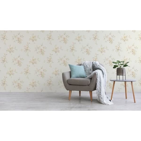 Tapet blommor Valentin M1-No.2953 | Non-woven tapet | Beige | Kräm | Blommig | Klassisk