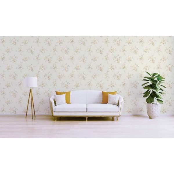 Tapet blommor Valentin M1-No.2953 | Non-woven tapet | Beige | Kräm | Blommig | Klassisk