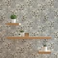 Miniatyrbild 1 av 3: Tapet blommor Lenni M1-No.1479 | Non-woven tapet | Grå | Orange | Blommig | Natur