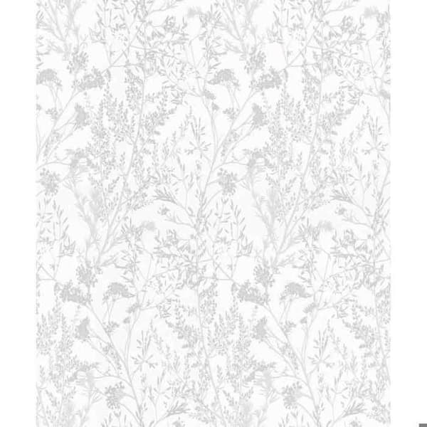 vinyl expanderad 10251-01 non-woven tapet blommor floral 0.53 x 10.05 m Erismann Charisma vit