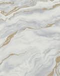 Miniatyrbild 4 av 5: Texturerat vinyltapet marmor-effekt Mystic Magic Elle Decoration Ljusgrå / Guld 10447-31