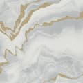 Miniatyrbild 1 av 5: Texturerat vinyltapet marmor-effekt Mystic Magic Elle Decoration Ljusgrå / Guld 10447-31