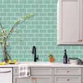 Miniatyrbillede 4 af 8: OBOSOE Selvklæbende wallsticker flise, 10-pak wallsticker til køkken og bad, 25x7,5 cm