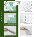 Miniatyrbillede 5 af 8: OBOSOE Selvklæbende wallsticker flise, 10-pak wallsticker til køkken og bad, 25x7,5 cm