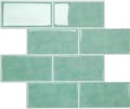 Miniatyrbillede 1 af 8: OBOSOE Selvklæbende wallsticker flise, 10-pak wallsticker til køkken og bad, 25x7,5 cm