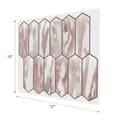 Pikkukuva 5 / 9: OBOSOE Itseliimautuvat Seinätarrat & Seinätarrat 10 kpl Vaaleanpunainen Marmori Keittiön Backsplash 30.5x25.4cm