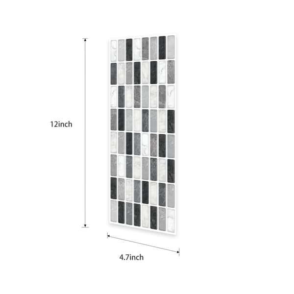 OBOSOE 10-pack Självhäftande Väggdekaler 3D Vatten- och Oljebeständiga Kakelstickers 30,5x26 cm