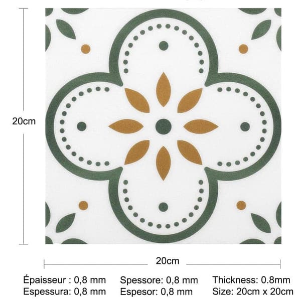 OBOSOE Itseliimautuvat Seinätarrat & Lattialaatat 20 kpl – Seinätarrat 30x30 cm, paksuus 0,8 mm