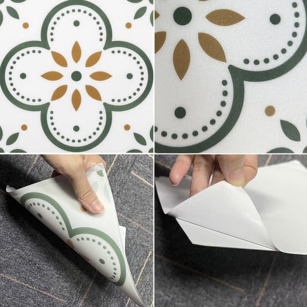 OBOSOE Itseliimautuvat Seinätarrat & Lattialaatat 20 kpl – Seinätarrat 30x30 cm, paksuus 0,8 mm