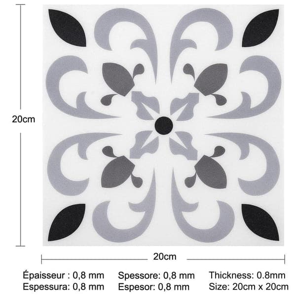 OBOSOE Itseliimautuvat seinätarrat ja lattialaatat 20×20cm 20 kpl – seinätarrat ja lattiatarrat