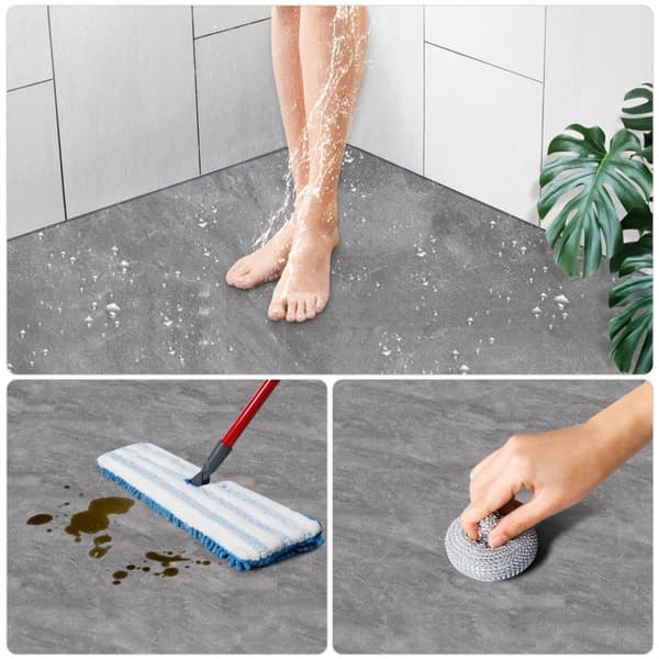 OBOSOE Selvklæbende wallstickers & gulvfliser – 20 stk marmorlook 30x30cm, vandtætte wallstickers