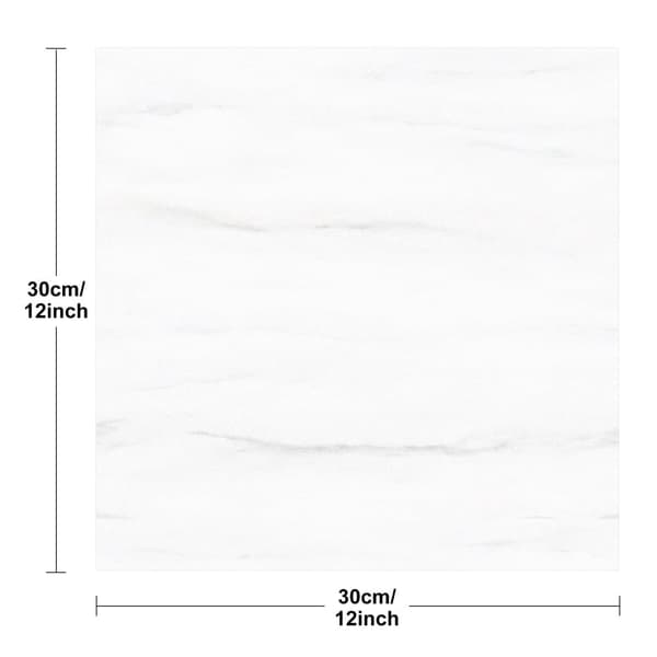 OBOSOE Selvklæbende wallstickers & gulvfliser – 20 stk marmorlook 30x30cm, vandtætte wallstickers