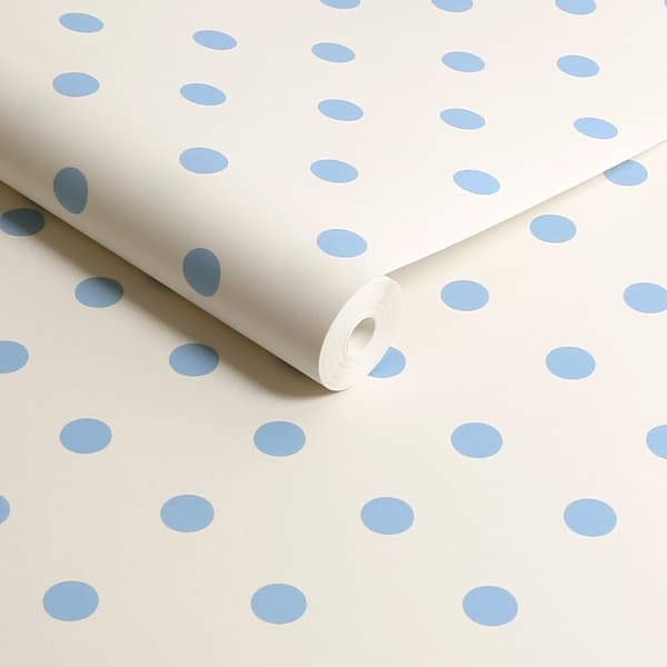 Cath Kidston - Vliesbehang - Button Spot Blue