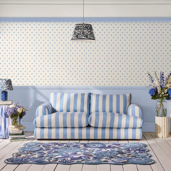 Cath Kidston - Vliesbehang - Button Spot Blue