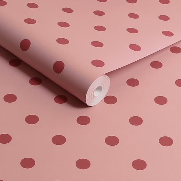 Cath Kidston - Vliesbehang - Knapp Sport Rosa & Röd