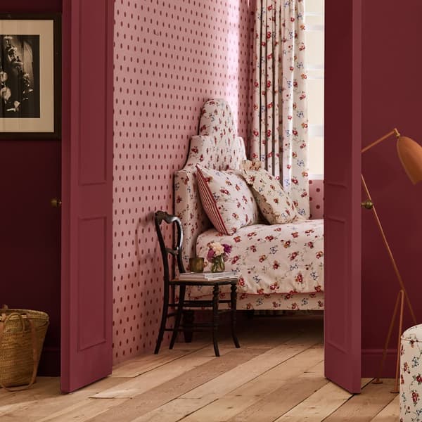 Cath Kidston - Vliesbehang - Knapp Sport Rosa & Röd