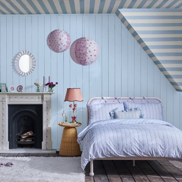 Cath Kidston - Vliesbehæng - Baldakin Stribet Blå
