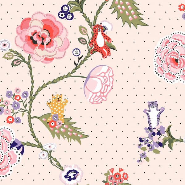 Cath Kidston - Vliesbehang - Kattmynta Neutral