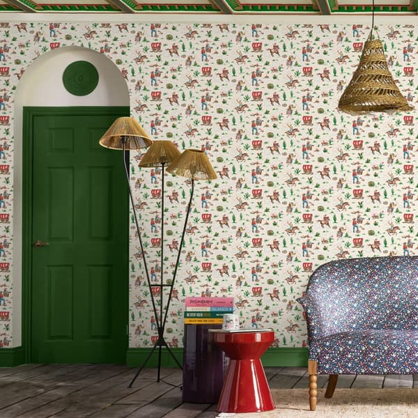 Cath Kidston - Vliesbehang - Cowgirls Multi