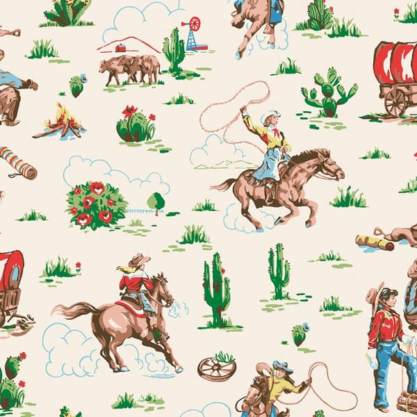 Cath Kidston - Vliesbehang - Cowgirls Multi