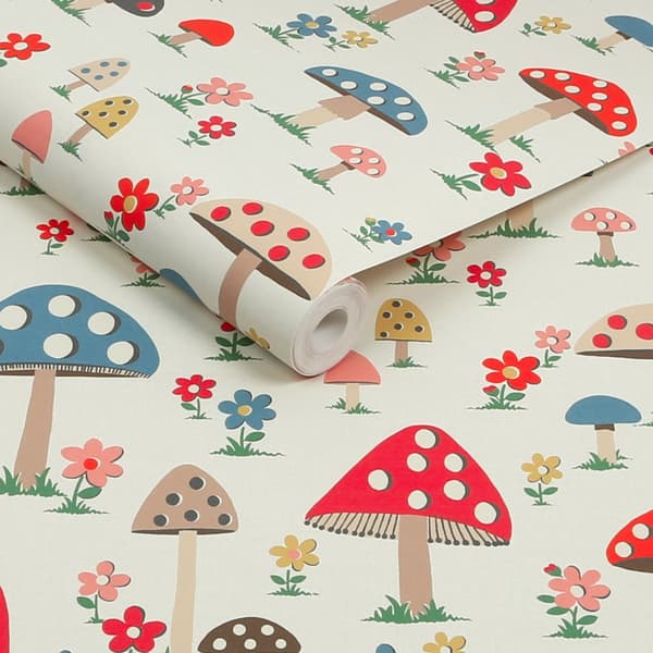 Cath Kidston - Vliesbehang - Mushrooms Multi