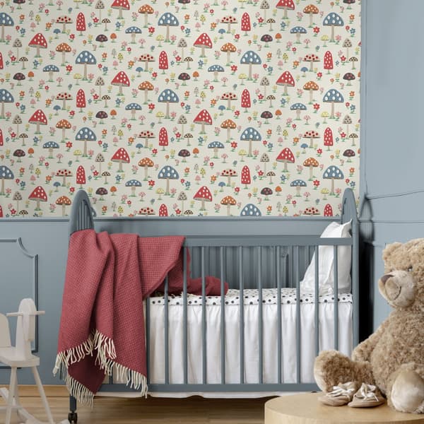 Cath Kidston - Vliesbehang - Mushrooms Multi