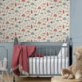 Miniatyrbillede 2 af 4: Cath Kidston - Vliesbehang - Mushrooms Multi