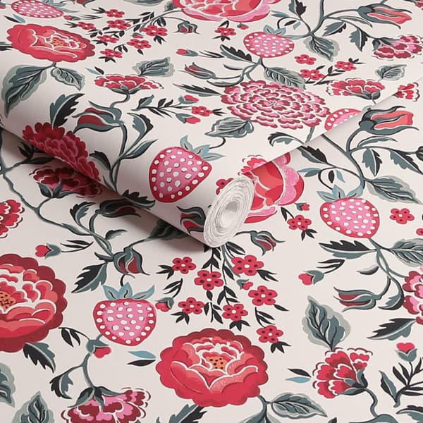 Cath Kidston - Vliesbehang - Strawberry Garden Rose