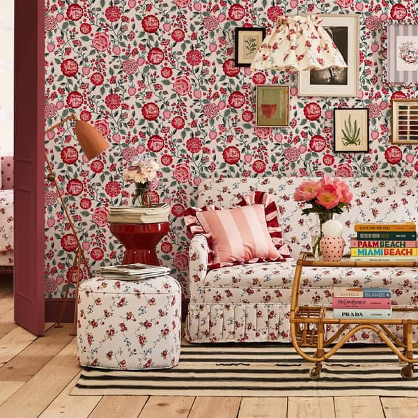 Cath Kidston - Vliesbehang - Strawberry Garden Rose