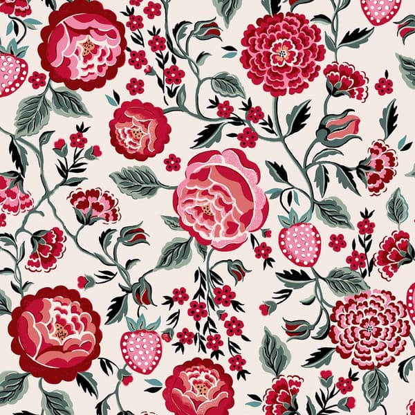 Cath Kidston - Vliesbehang - Strawberry Garden Rose