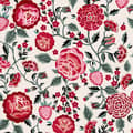 Miniatyrbillede 1 af 3: Cath Kidston - Vliesbehang - Strawberry Garden Rose