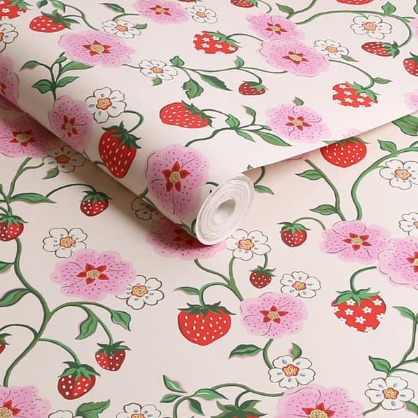 Cath Kidston - Vliesbehang - Strawberry Spring