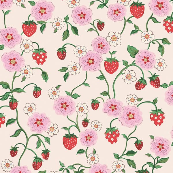 Cath Kidston - Vliesbehang - Strawberry Spring