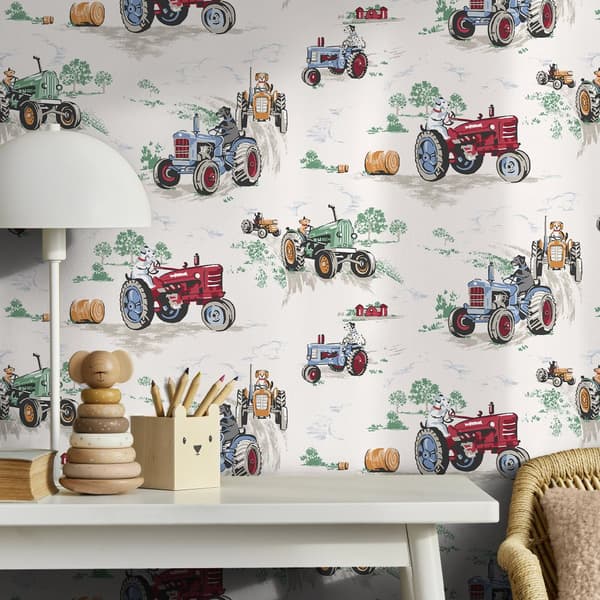 Cath Kidston - Vliesbehang - Traktor Multi