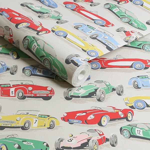 Cath Kidston - Vliesbehang - Vintage Cars Multi