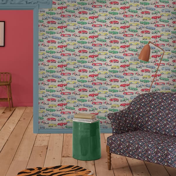 Cath Kidston - Vliesbehang - Vintage Cars Multi