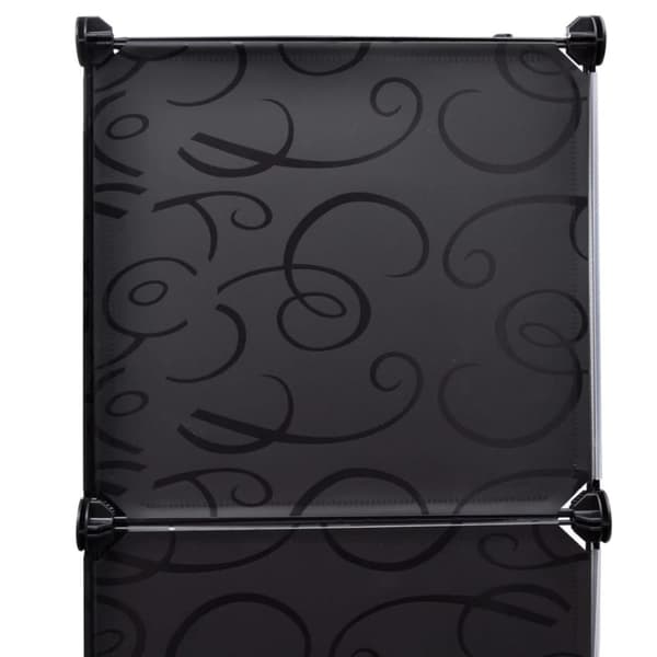 vidaXL Modulskap med 9 rom 109x36,5x143 cm svart og hvit