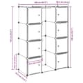 Miniatyrbilde 11 av 11: vidaXL Modulskap med 9 rom 109x36,5x143 cm hvit