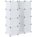 Miniatyrbilde 1 av 11: vidaXL Modulskap med 9 rom 109x36,5x143 cm hvit