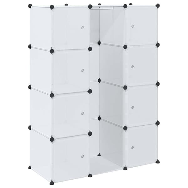 vidaXL Moduulikaappi 9 lokeroa 109x36,5x143 cm valkoinen