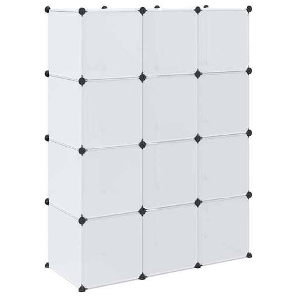vidaXL Moduulikaappi 9 lokeroa 109x36,5x143 cm valkoinen