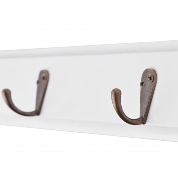 vidaXL Hatthylla MDF barockstil vit