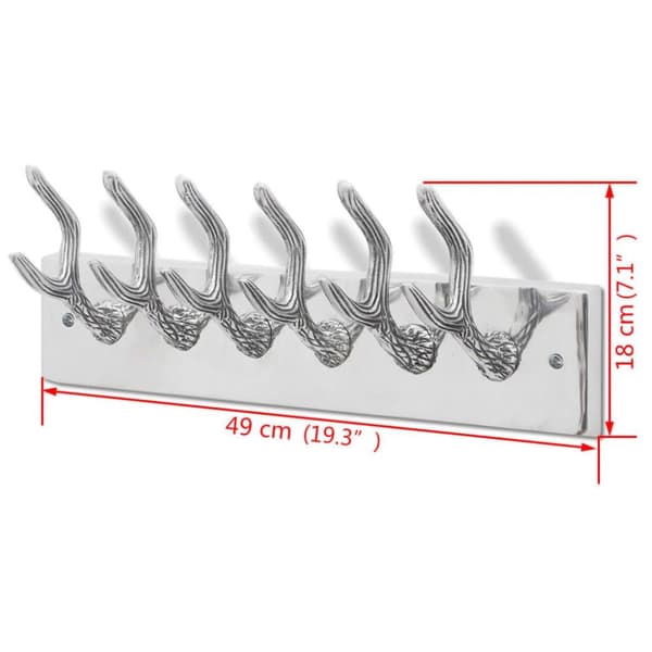 vidaXL Klädkrokar av aluminium Hatt/slips Silver