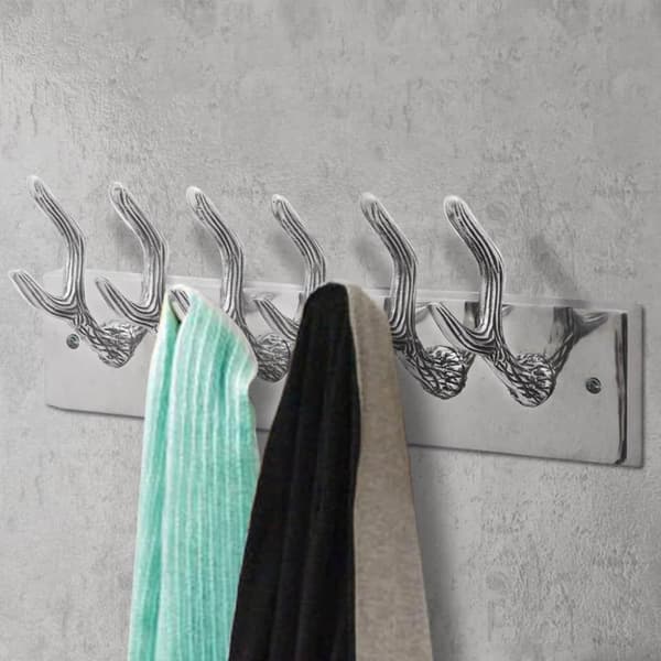 vidaXL Klädkrokar av aluminium Hatt/slips Silver